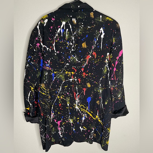 Custom Paint Splatter Oversized Blazer - Picture 3 of 4
